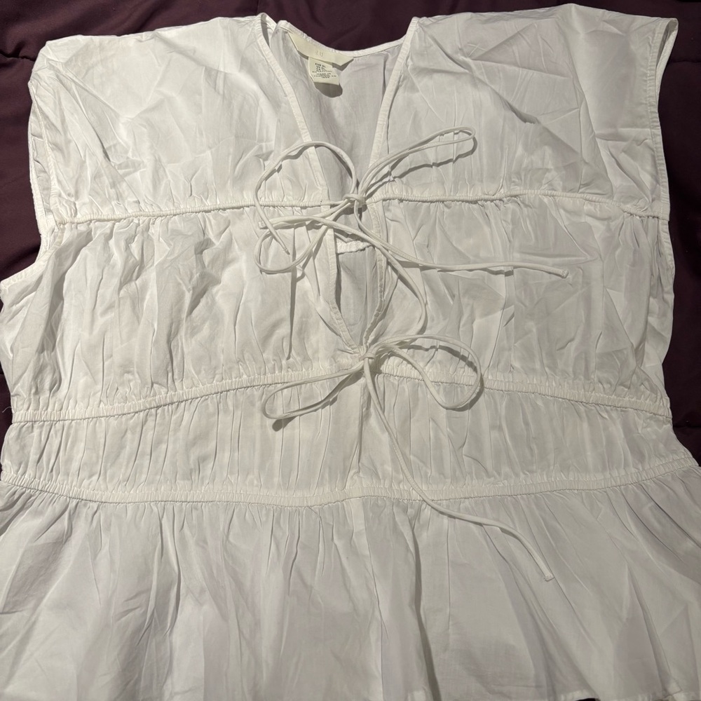 Boho tie-front blouse